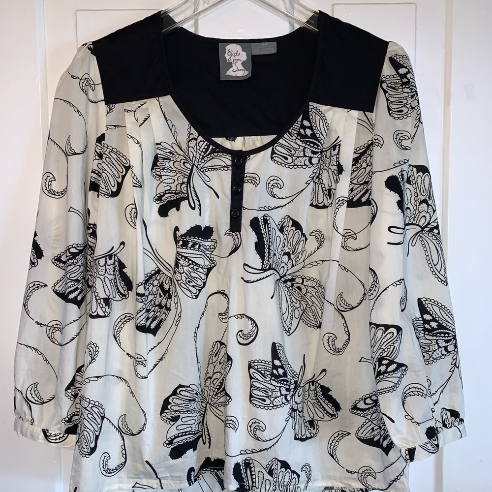 Anthropologie Girls From Savoy Cotton Blouse - Picture 2 of 16